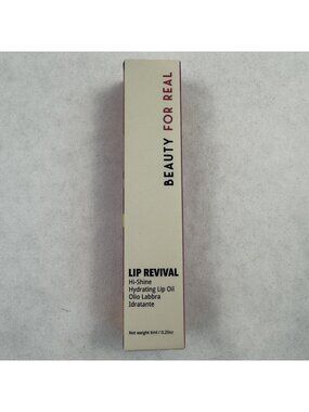 Beauty For Real Lip Revival 6ml Hi-Shine Hydrating Lip Oil Raspberry Beret NEW